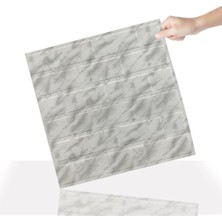 Tink 3 Boyutlu Duvar Paneli Kabartmalı Metro Desenli Pvc 41X41 Cm/ 6 Adet /1 M²