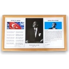 Cengo 45X90 Mdf Çerçeveli 3 Lü Milli Levha Seti
