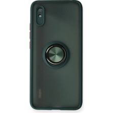KSB Store Mey Ithalat®   Redmi 9A Kılıf Montreal Yüzüklü Silikon Kapak - Yeşil