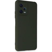 Royaleks Xiaomi Redmi Note 12 5g Kılıf Nano Içi Kadife Silikon - Koyu Yeşil