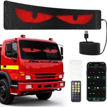 Sıbı Lıghtıng LED Gözler, 12 x 60 cm Devil Eyes LED Gösterge, Uzaktan Kumandalı ve Bluetooth Uygu