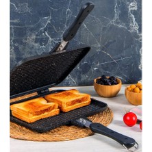 Stevig Usta Tostçu Granit Döküm Ocak Üstü El Tost Makinesi ST-101 / Çıkarılabilen Plakaları