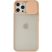 Royaleks Apple Iphone 12 Pro Max Kılıf Palm Buzlu Kamera Sürgülü Silikon - Pembe