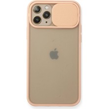 Royaleks Apple Iphone 11 Pro Kılıf Palm Buzlu Kamera Sürgülü Silikon - Pembe