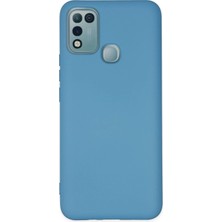 KSB Store Mey Ithalat®  Infinix Hot 10 Play Kılıf Nano Içi Kadife Silikon - Mavi