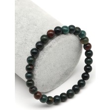 Kan Taşı Doğal Taş Bileklik 6 mm Küre Kesim - BLK-2304