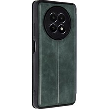 KSB Store Mey Ithalat®  Realme 12 5g Kılıf Flip Cover - Koyu Yeşil