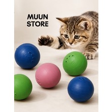 Muun Store Çıngıraklı Kedi Oyun Topu Renkli Sesli Kedi Oyuncağı Dayanıklı Plastik Kedi Topu 1 Adet