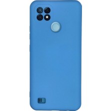 Royaleks Realme C21 Kılıf Nano Içi Kadife Silikon - Mavi
