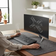 120X70 cm Mouse Pad Masa Koruyucu Büyük Keçe Oyuncu Matı 3mm Koyu Gri Renk Farklı Ölçüler I