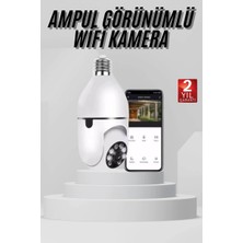 Aesco Wifi Güvenlik Kamerası 360 Derece Dönebilen Harekete Duyarlı Gece Görüşlü Ampul