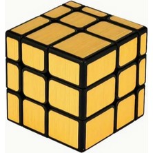 Zetconcept 3x3 Altın Rengi Aynalı Zeka Küpü, Profesyonel Hız Küpü, 3x3 Golden Mırror Ayna Kü