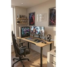 100 Çam Oyun Çalışma Masası Gaming Masa Ofis Masası 9111