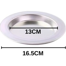 Albergio Alüminyum Künefe Tabağı 13 cm Iç Çap 16,5 cm Dış Çap 2,5 cm Künefe Tepsisi Tek K