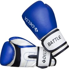 Delta Battle Dura Strong Mavi Beyaz Boks Eldiveni Bks Eldbattlemavi 12OZ