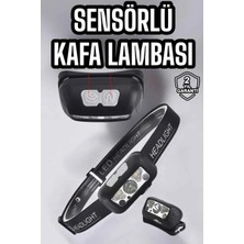 Aesco Kafa Lambası Kamp Lambası Sensörlü Şarjlı Ayarlanabilir