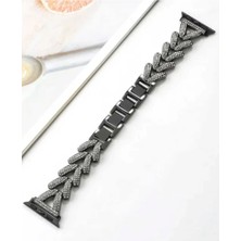 Renas Store Apple Watch 38MM Node Taşlı Kordon - Siyah