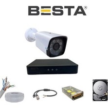 5mp Lens 2mp 1080P 1 Kameralı Ahd Güvenlik Seti 250 GB Harddisk Dahil