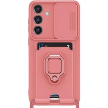 Renas Store Samsung Galaxy S25 Plus Kılıf Zuma Kartvizitli Yüzüklü Silikon - Pembe