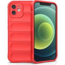 Renas Store Apple iPhone 12 Kılıf Optimum Silikon - Kırmızı