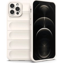Renas Store Apple iPhone 12 Pro Kılıf Optimum Silikon - Krem