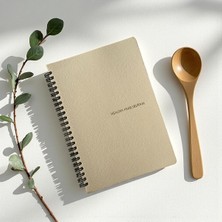 Haftalık A5 Beslenme ve Kilo Takip Planlayıcı Defter Spiralli Deri Kapaklı Günlük ve Haftalık