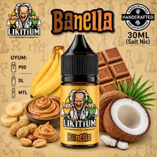 Likitium Banella 30ML / 50MG Salt Likit Aroma – Muz, Çikolata, Hindistan Cevizi ve Fıstık Ezmesi Aromalı