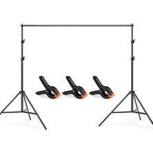 2 x 3 M 6 6 x 10 Ft Stüdyo Arka Plan Standı Tutucu Alüminyum Alaşım Ayarlanabilir Fotoğraf Ark