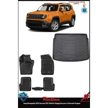 Rizline Jeep Renegade 2017 Üst Bagaj Bagaj Havuzu ve Havuzlu Paspas ve Ton Koku