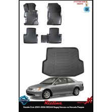 Rizline Honda Civic 2003 Sedan Bagaj Havuzu ve Havuzlu Paspas ve Ton Koku