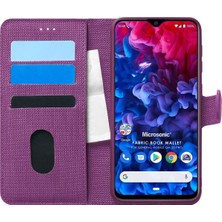 General Mobile Gm 20 Pro Için Kılıf Fabric Book Wallet Mor [gm 20 Pro ile Uyumlu Kılıf - Mor]