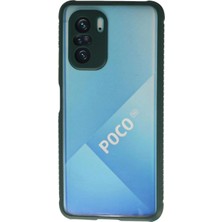 Marsilyan™- Xiaomi Poco F3 Kılıf Miami Şeffaf Silikon - Koyu Yeşil