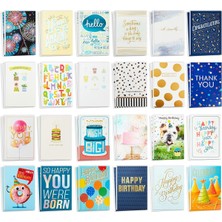Hallmark Tüm Etkinlik Kartları Çeşitliliği—48 Zarflı Kart (Doğum Günü, Teşekkür, Tebrik