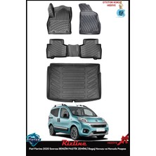 Rizline Fiat Fiorino 2022 Benzin Pastik Zeminli Bagaj Havuzu ve Havuzlu Paspas ve Ton Koku
