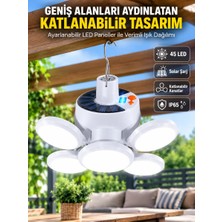 Aesco Solar Enerjili Katlanabilir LED Kamp ve Bahçe Lambası