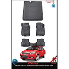 Rizline Chevrolet Aveo 2022 Sedan Bagaj Havuzu ve 3D Paspas & Ton Koku