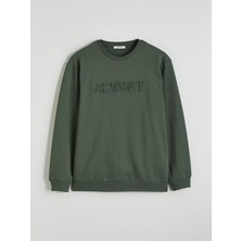 Lc Waikiki Yeni Sezon Bisiklet Yaka Baskılı Erkek Sweatshirt