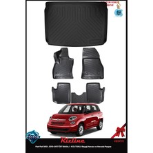 Rizline Fiat Fiat 500 L 2015 Üst Bagaj - Koltuklu Bagaj Havuzu ve 3D Paspas & Ton Koku