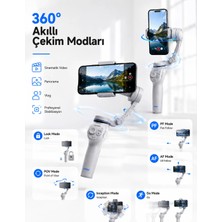 Aesco Mey Ithalat® 3 Eksen Telefon Sabitleyici Canlı Yayın Vlog Mobil Video Çekimi Için Profesyonel Gimbal