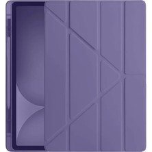 Eseno Select Apple iPad Pro 11 (2024) ile Uyumlu Kılıf Kalemlikli Hugo Tablet Kılıfı Mor