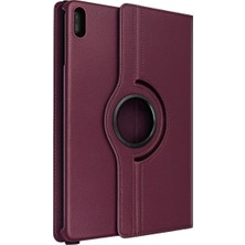 sbodurhome Huawei Matepad 11 10.9 360 Tablet Deri Kılıf - Mürdüm