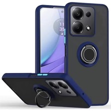Aesco Xiaomi Redmi Note 13 Pro 5g Kılıf Montreal Yüzüklü Silikon Kapak - Lacivert