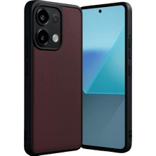 Aesco Xiaomi Redmi Note 13 Pro 4g Kılıf Aras Deri Kapak - Bordo