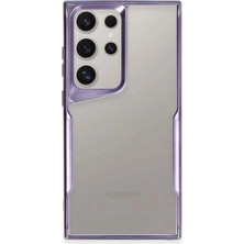 Aesco Samsung Galaxy S25 Ultra Kılıf Boyi Silikon Kapak - Derin Mor