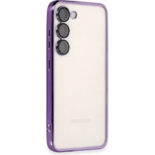 Aesco Samsung Galaxy S23 Kılıf Razer Lensli Silikon - Mor