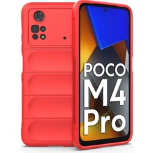 Aesco Xiaomi Poco M4 Pro 4g Kılıf Optimum Silikon - Kırmızı
