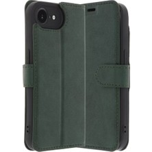Aesco Apple iPhone 16E Kılıf Trend S Plus Kapaklı Kılıf - Yeşil