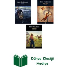 İletişim Yayınları John Steinbeck 3 Kitap Seti + Dünya Klasiği Hediye