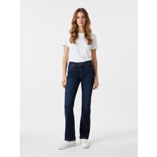 LTB Fallon 400 Orta Bel Ispanyol Paça Mid Indigo Jean Pantolon