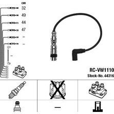Universal Buji Kablosu Takım Vw Golf5 / Golf6 / Jetta / Passat 04=> Cbzb-Bmy-Blg-Caxa 1.2 Tsi-1.4 Tsi (RC-VW11